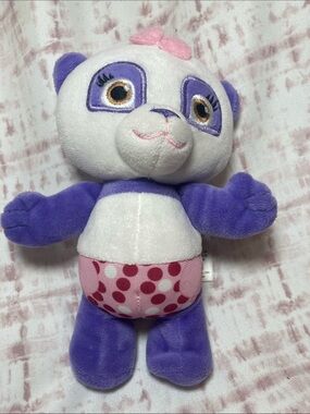 Word Party Plush LULU PANDA Netflix Jim Henson 7" Purple 2017